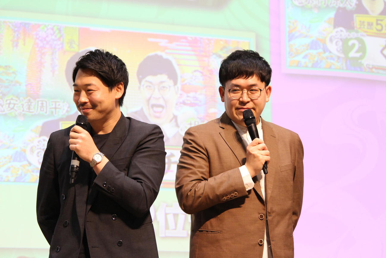 「第14回ytv漫才新人賞決定戦」に出場するタチマチ。左から安達周平、胡内佑介