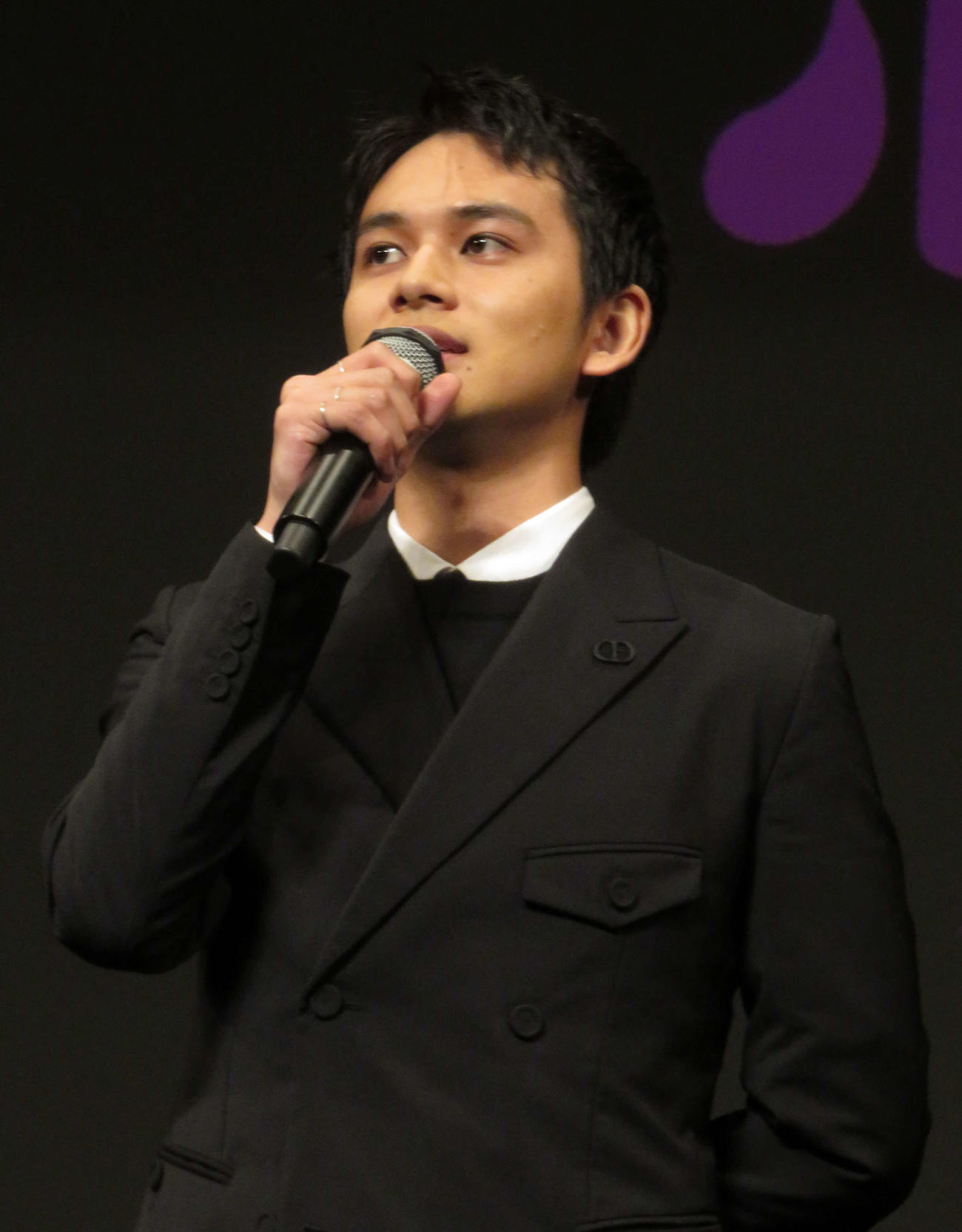 映画「悪い夏」の完成披露上映会に登壇した北村匠海