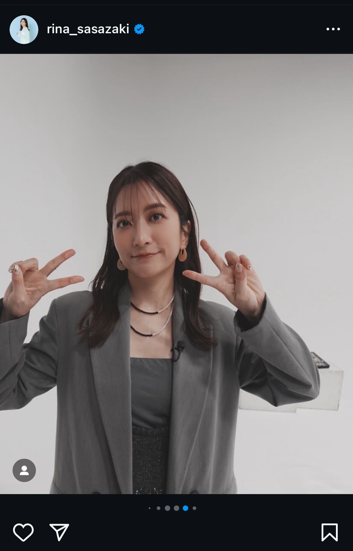 笹崎里菜インスタグラムから