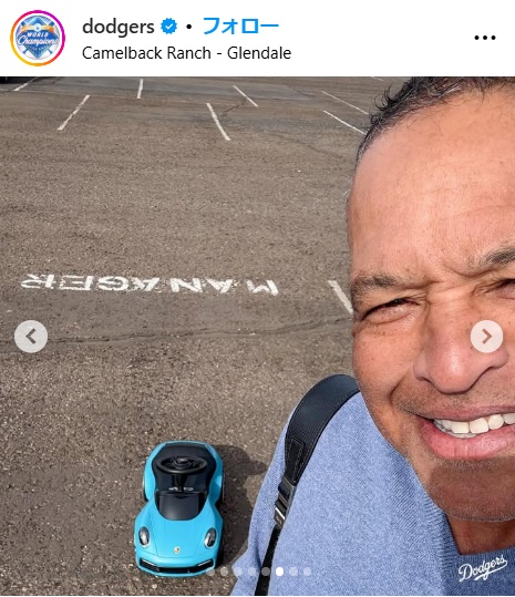 ドジャースのインスタグラムから