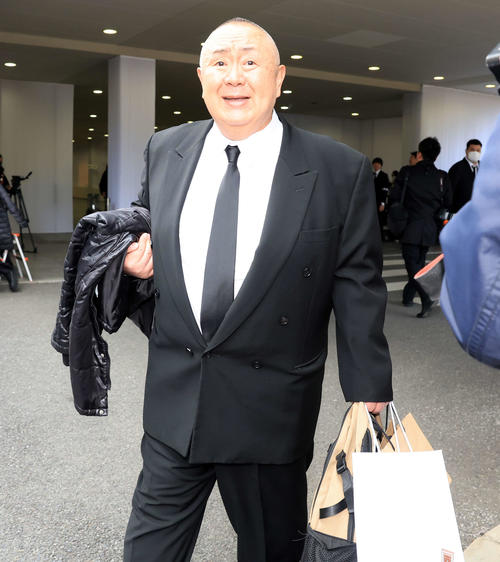 「西田敏行お別れの会」に出席した松村邦洋（撮影・浅見桂子）