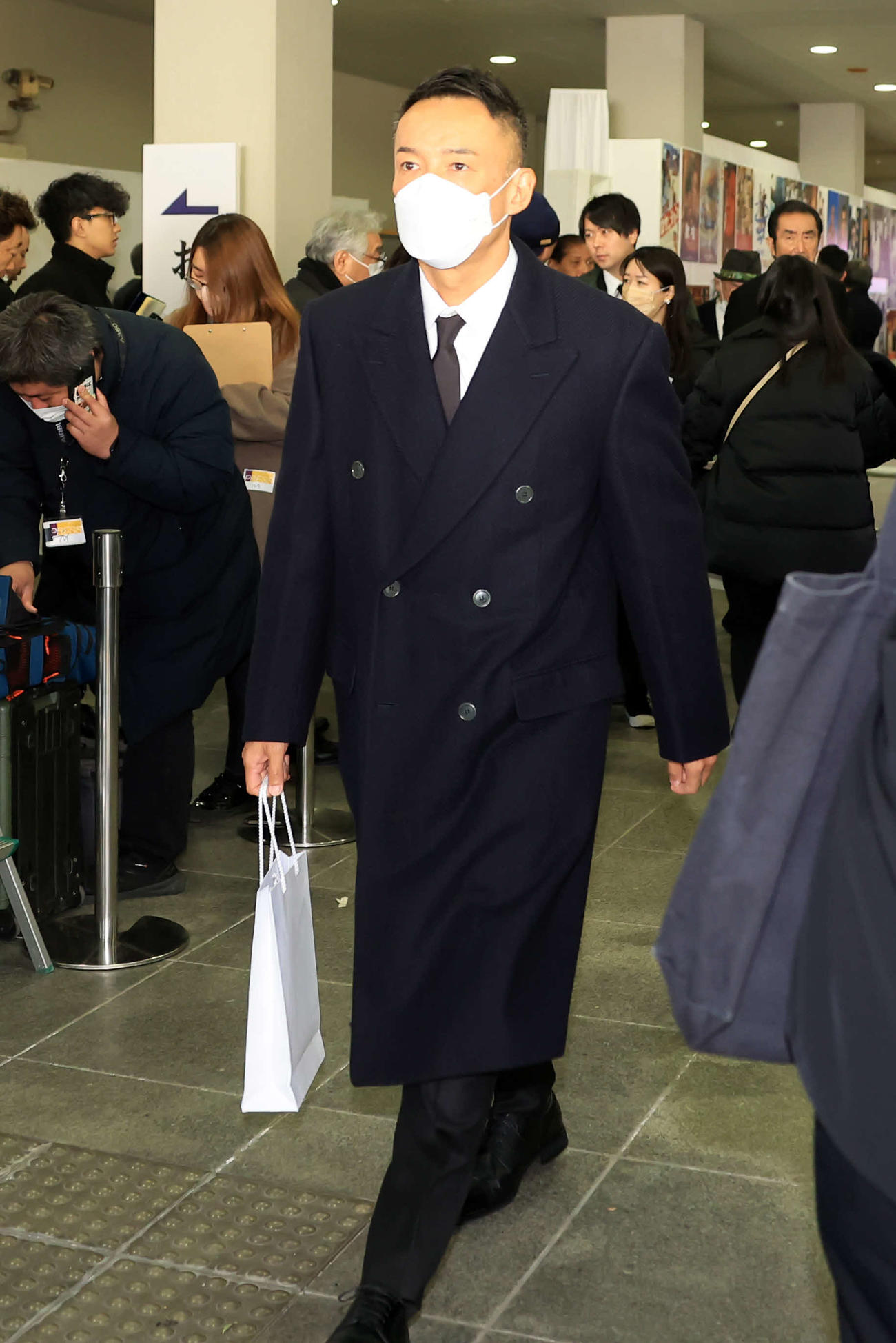 「西田敏行お別れの会」に出席した山本太郎れいわ新選組代表（撮影・浅見桂子）