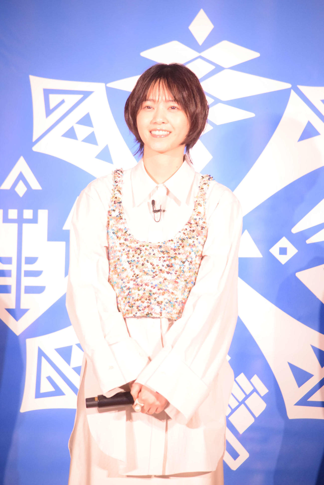 モンスターハンター20周年大狩猟展イベントに登場した西野七瀬（撮影・阪口孝志）