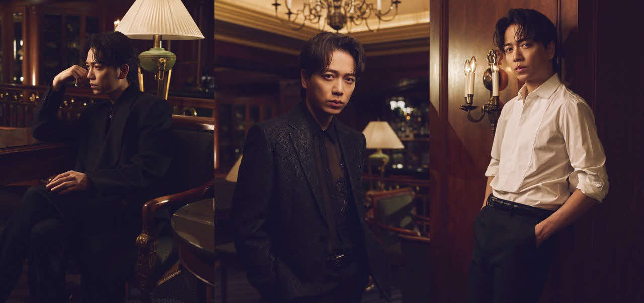 山崎育三郎が今年、開催する全国ツアー「山崎育三郎　Premium Tour 2025～Eleganza～」の3本柱ビジュアル。左から「billboard classics」、「Dinner Show（ディナーショー）」、「FCツアー」