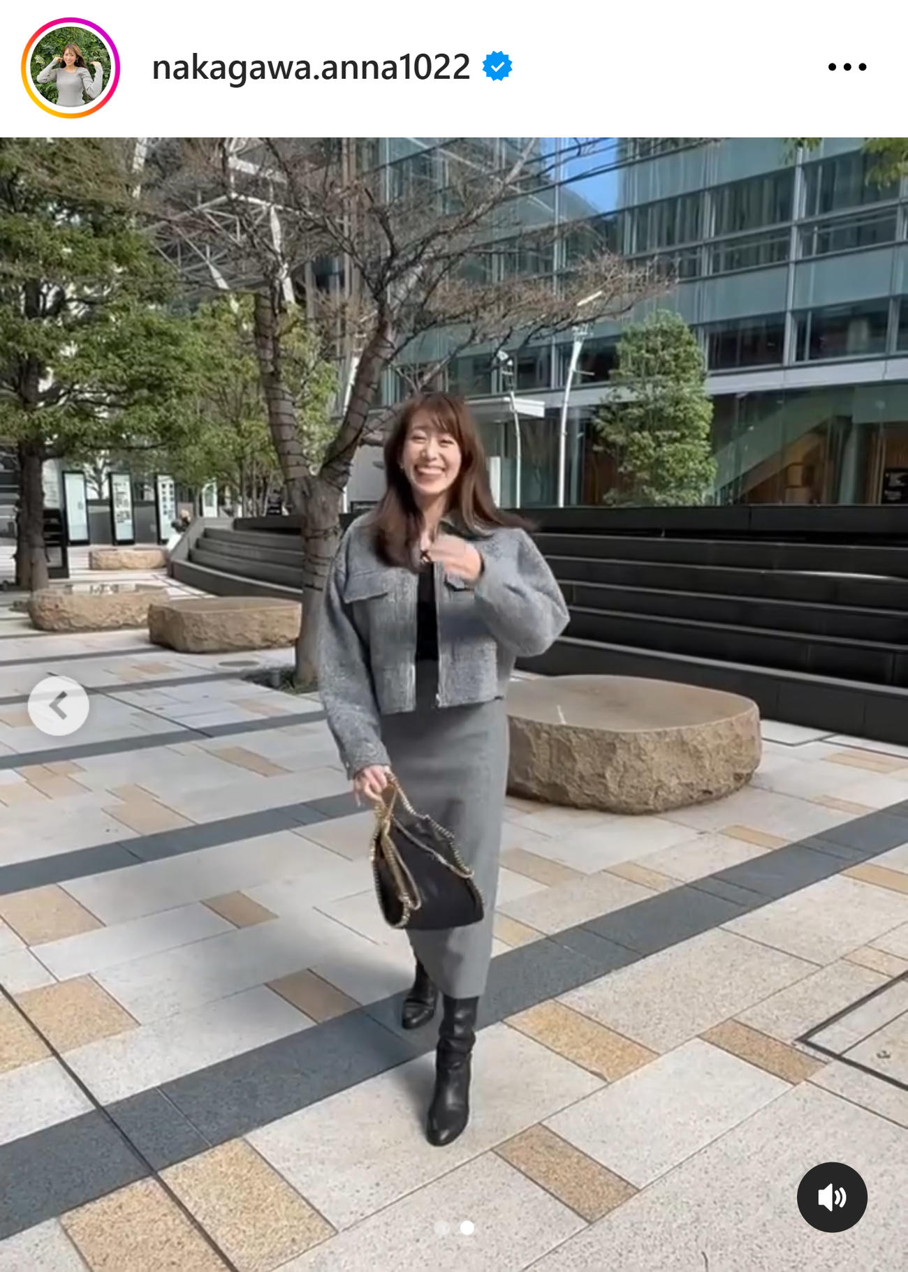 NHK中川安奈アナのインスタグラムから