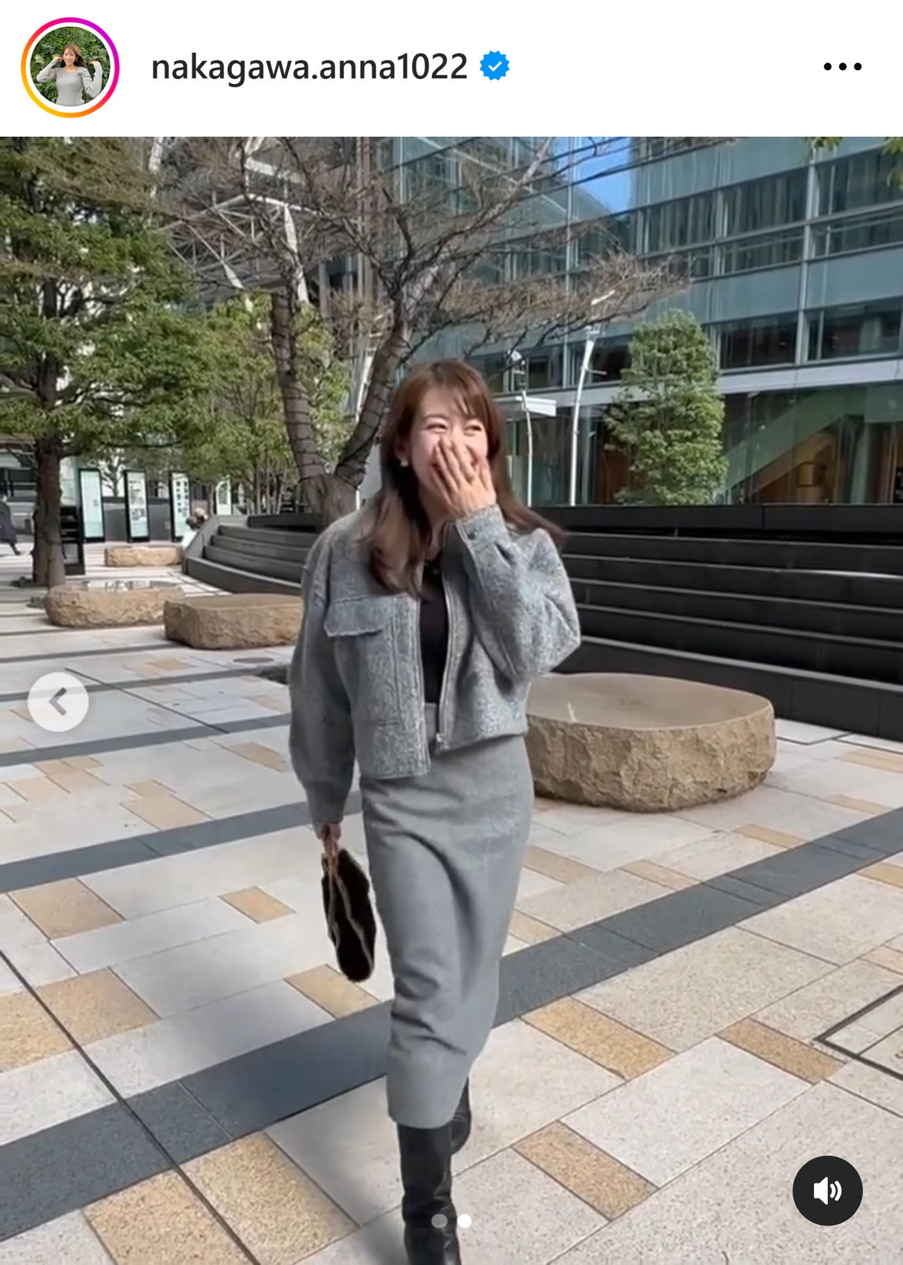 NHK中川安奈アナのインスタグラムから