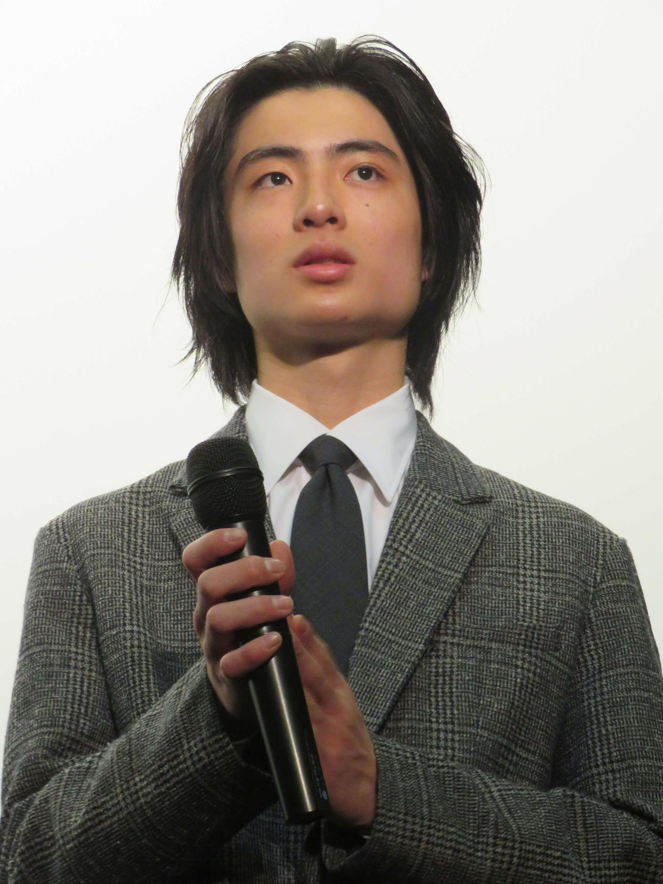 映画「初級演技レッスン」初日舞台あいさつに登壇した岩田奏（撮影・村上幸将）