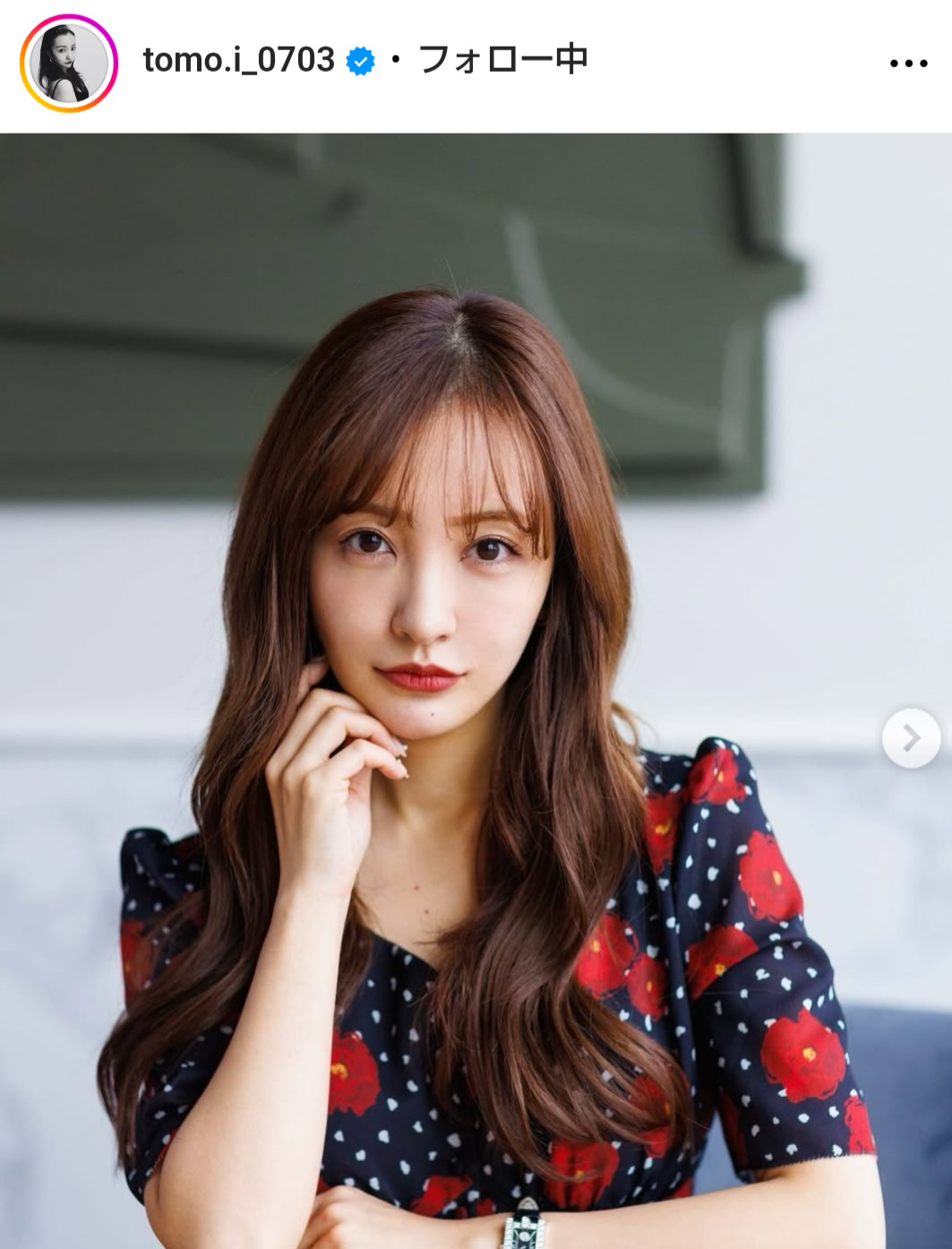 板野友美のインスタグラムから