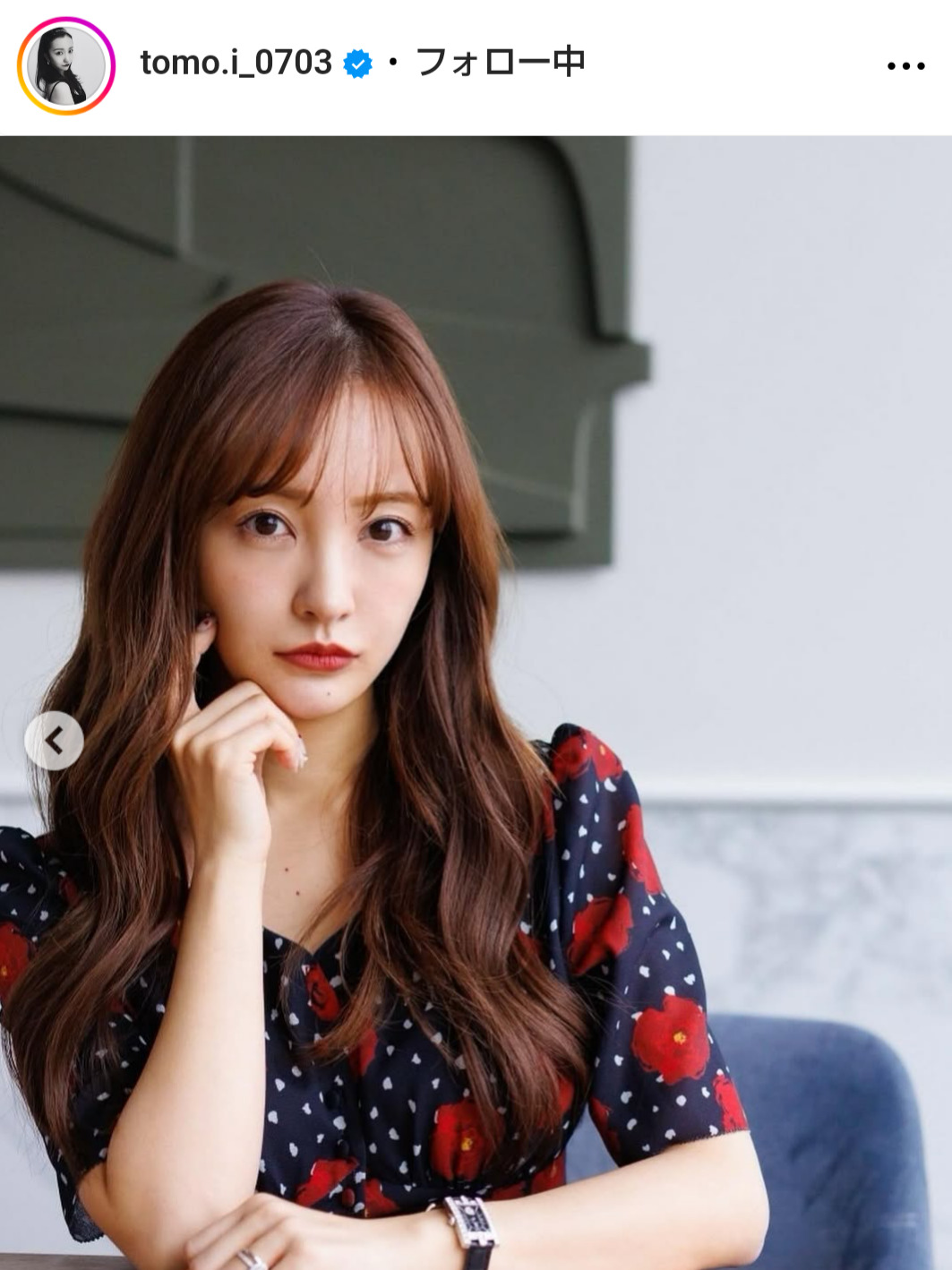 板野友美のインスタグラムから