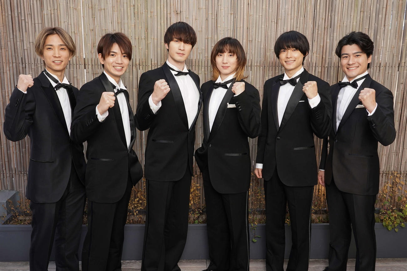 新冠番組の放送が決定したSixTONES、左から田中樹、高地優吾、ジェシー、京本大我、松村北斗、森本慎太郎