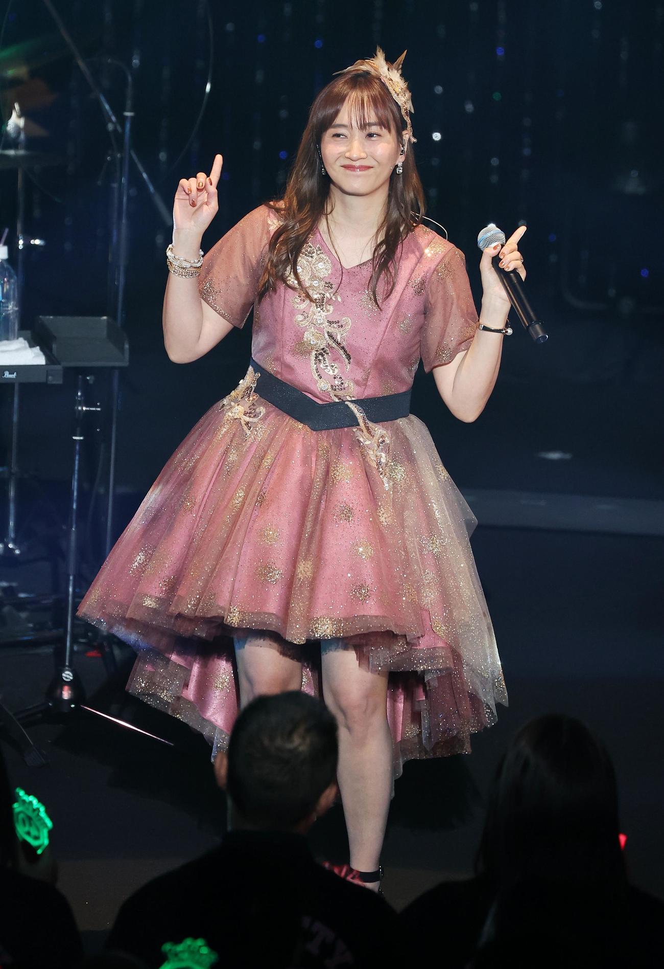 40歳記念ライブを開催した藤本美貴（撮影・中島郁夫）