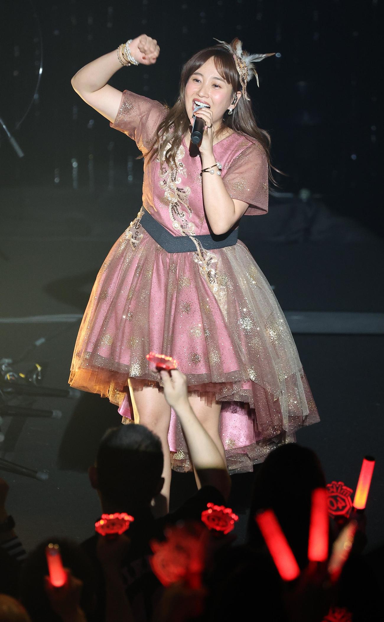 40歳記念ライブを開催した藤本美貴（撮影・中島郁夫）