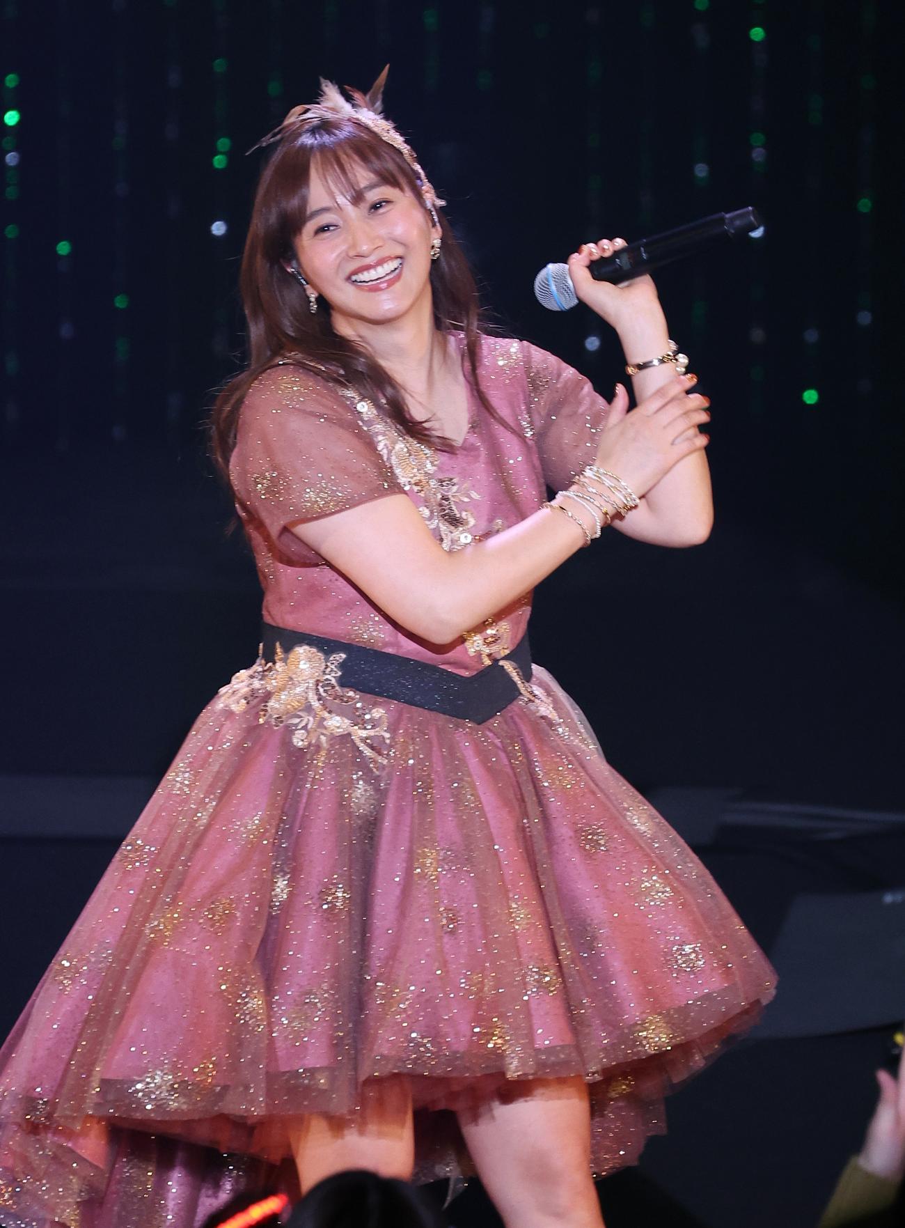 40歳記念ライブを開催した藤本美貴（撮影・中島郁夫）