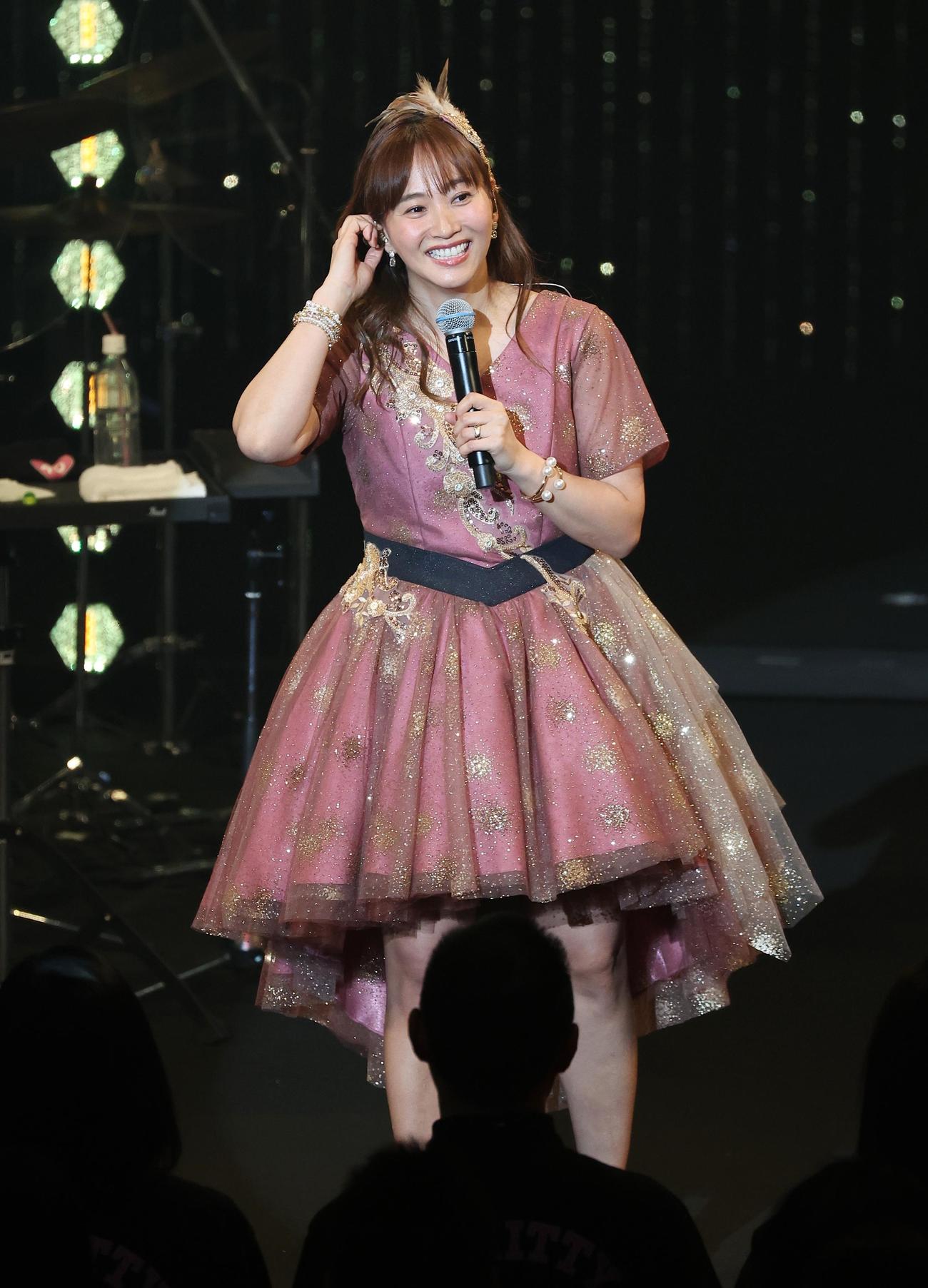 40歳記念ライブを開催した藤本美貴（撮影・中島郁夫）