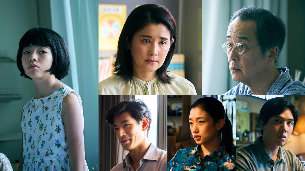 早川千絵監督の新作映画「ルノワール」に主演する鈴木唯（左）と、共演の上段左から石田ひかり、リリー・フランキー、下段左から中島歩、河合優実、坂東龍汰（C）2025『RENOIR』製作委員会＋International Partners