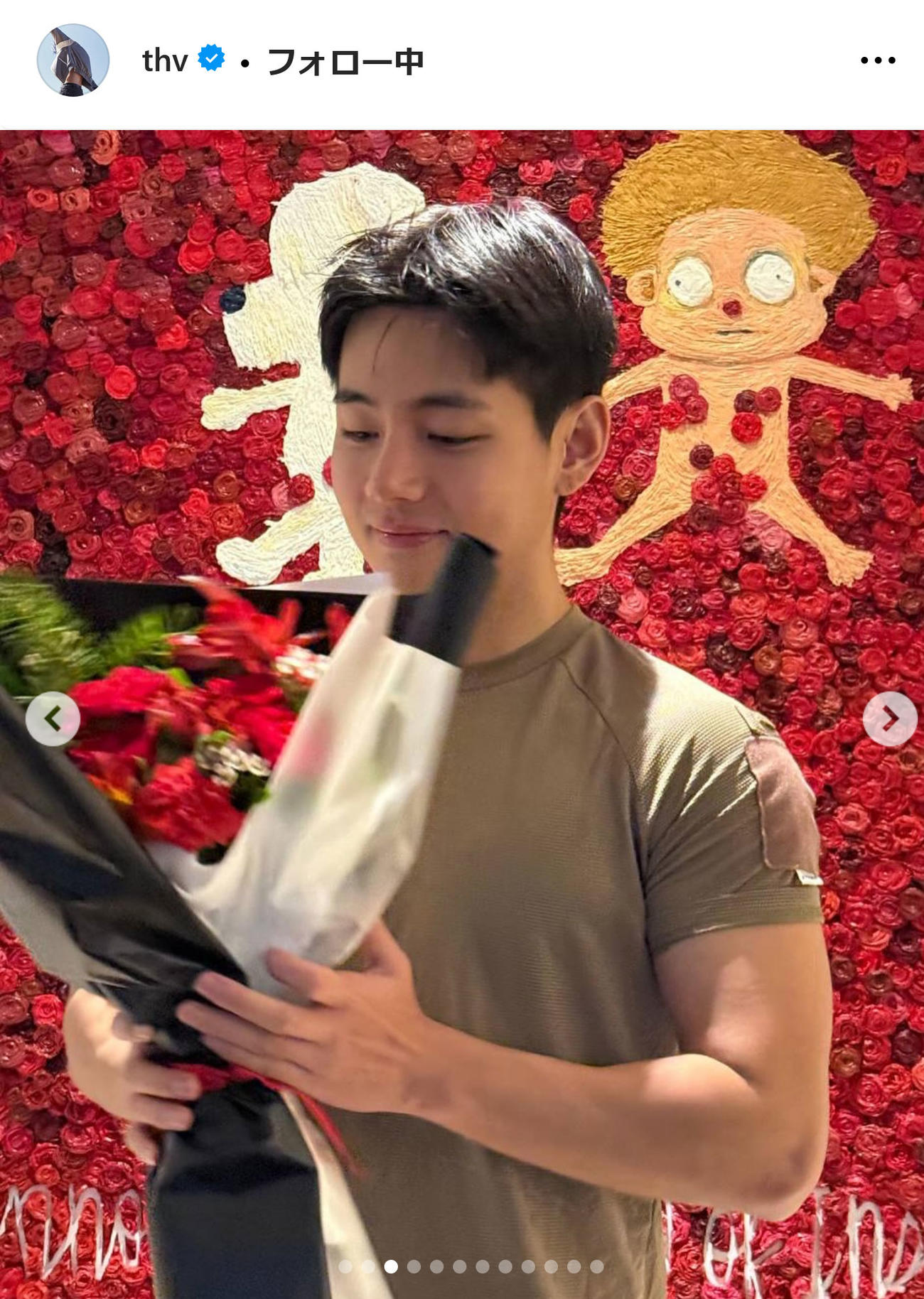 BTSメンバーVのインスタグラムから