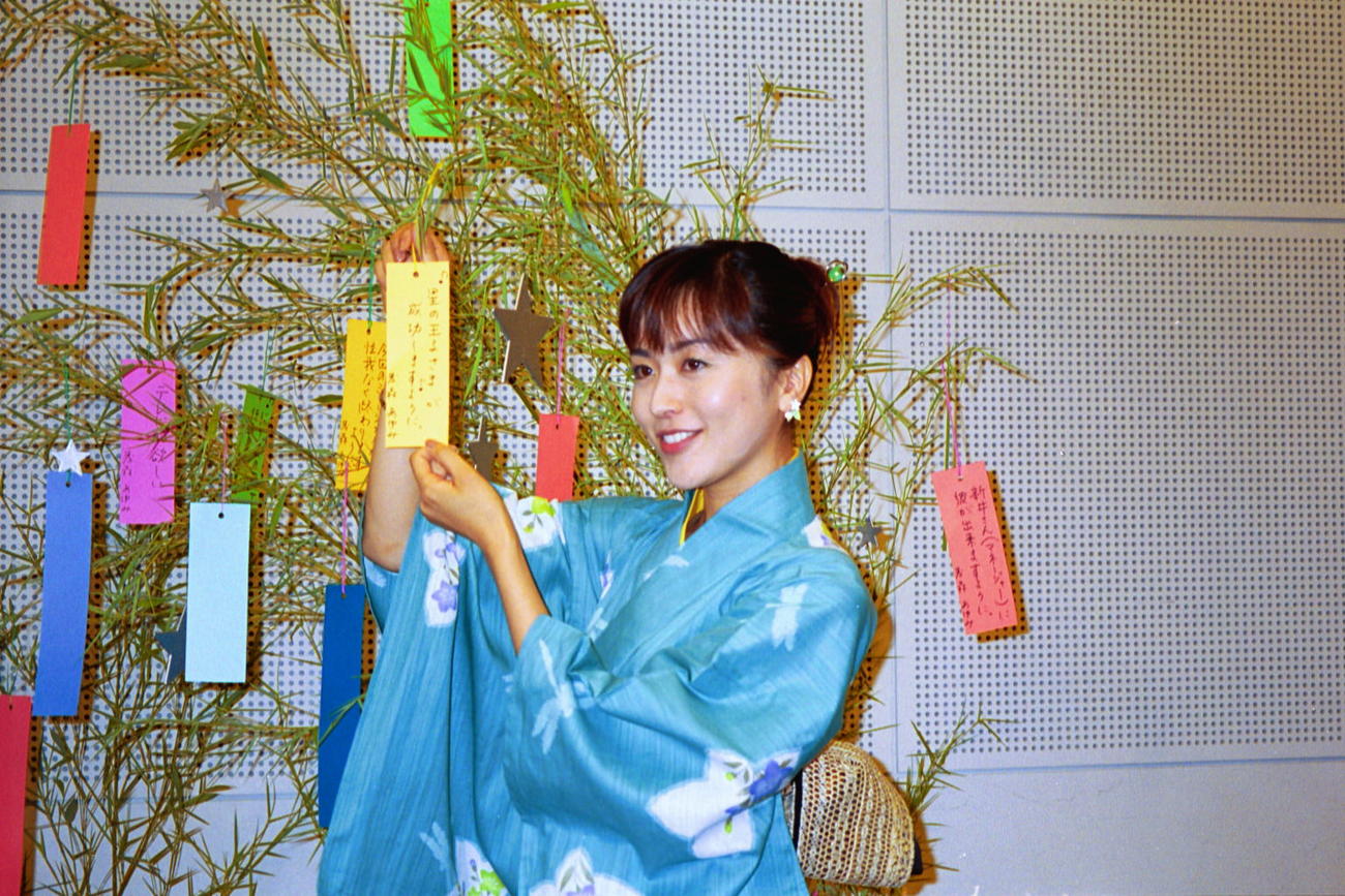 茂森あゆみは1日早い七夕祭（2000年7月撮影）