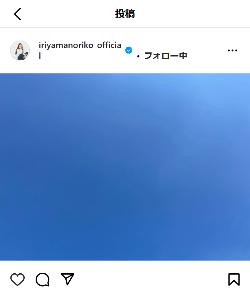 入山法子のインスタグラムから
