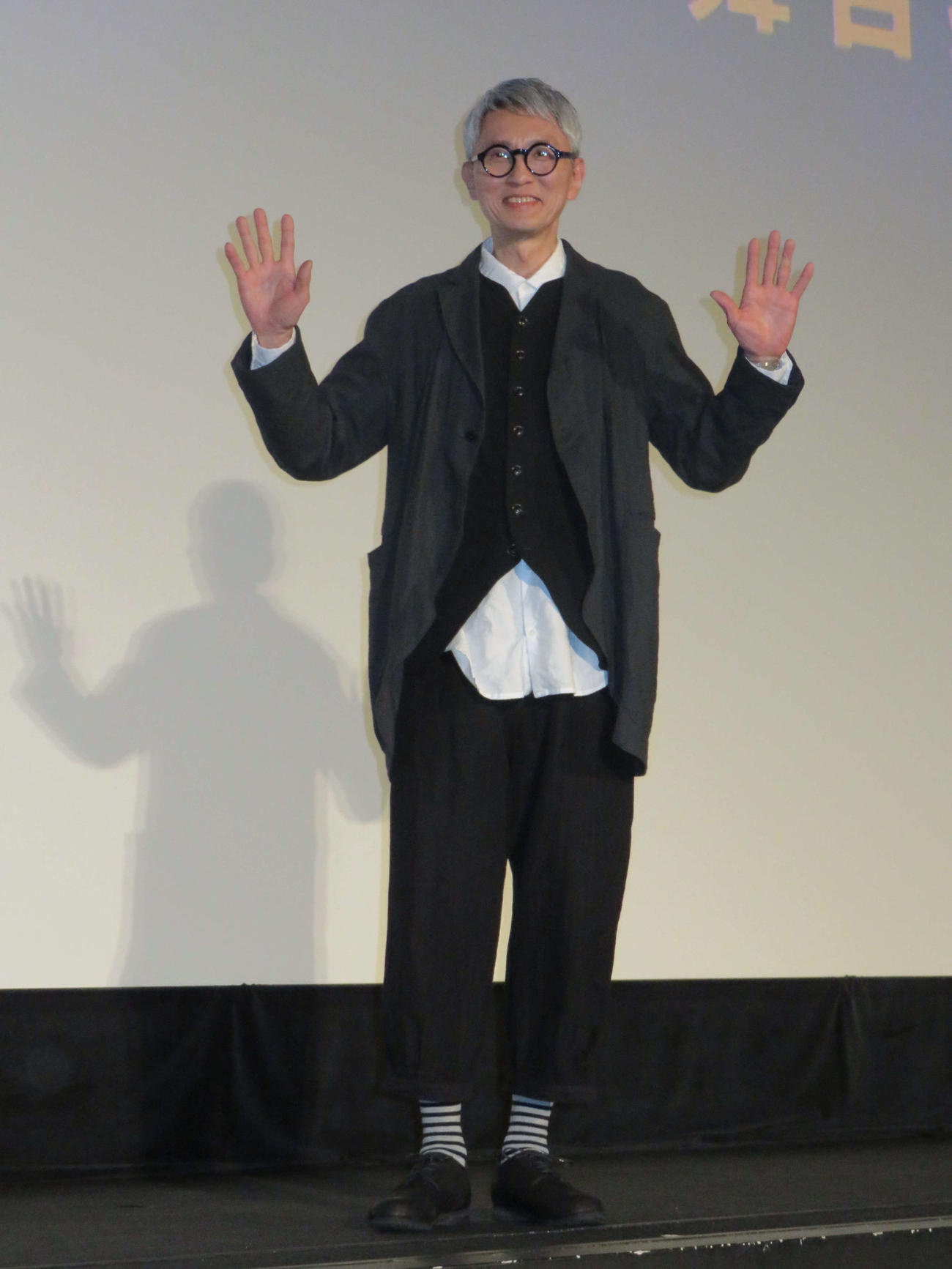 「劇映画　孤独のグルメ」ファイナル舞台あいさつに登壇した松重豊（撮影・村上幸将）