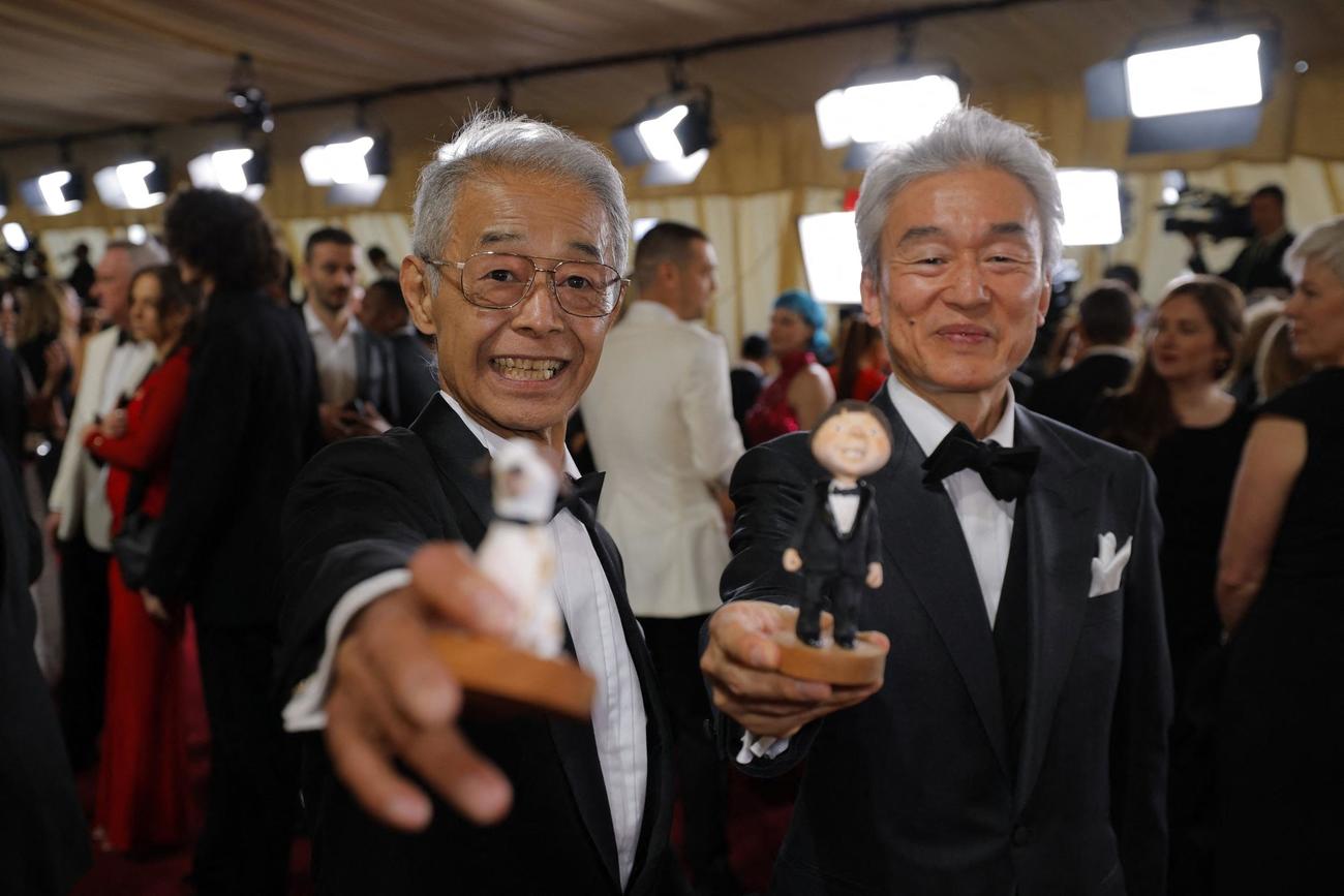 第97回アカデミー賞　「あめだま」の西尾大介監督（左）と鷲尾天プロデューサー（ロイター）