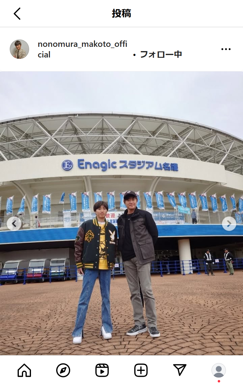 野々村真のインスタグラムから