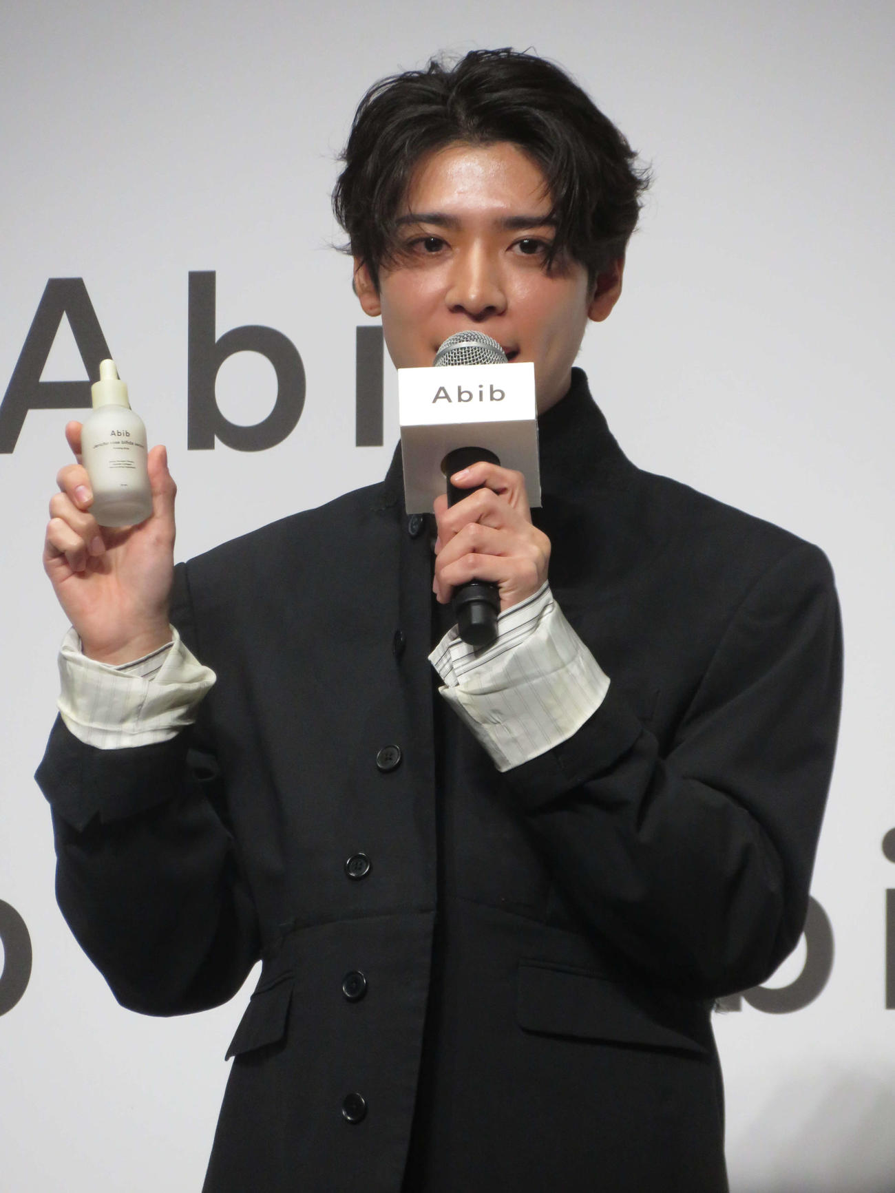 スキンケアブランド「Abib」日本再上陸＆新ブランドアンバサダー就任発表会に出席した松島聡