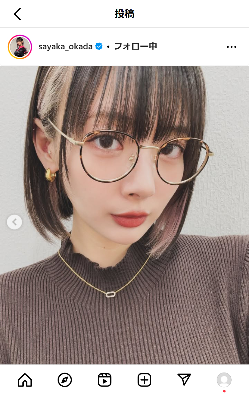 岡田紗佳のインスタグラムから