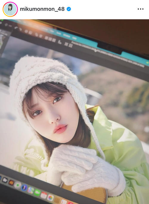 元HKT48田中美久、雪の中で胸元際立つ姿やはしゃぐ様子披露「冷凍