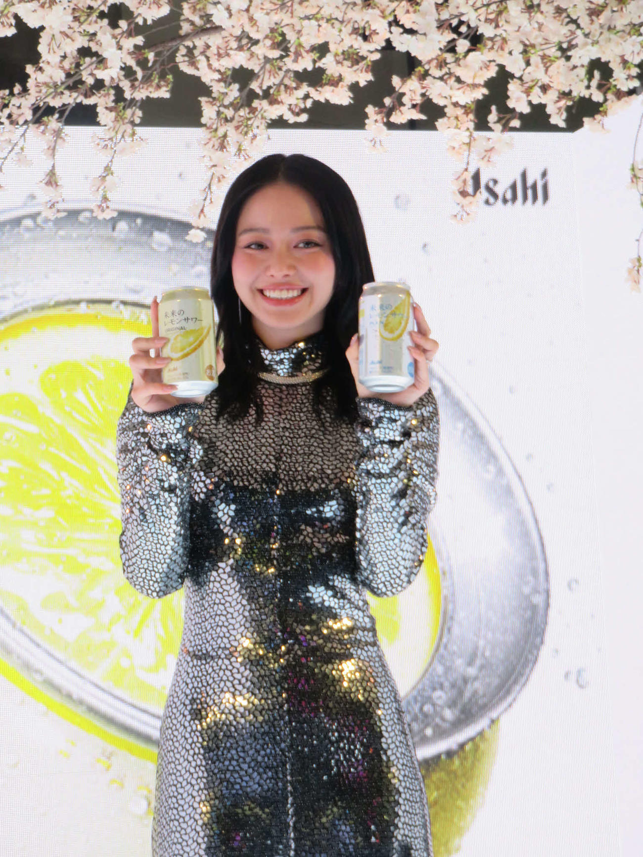 アサヒビール「未来のレモンサワー　THE HANAMI BAR」のプレビューに出席した山本舞香