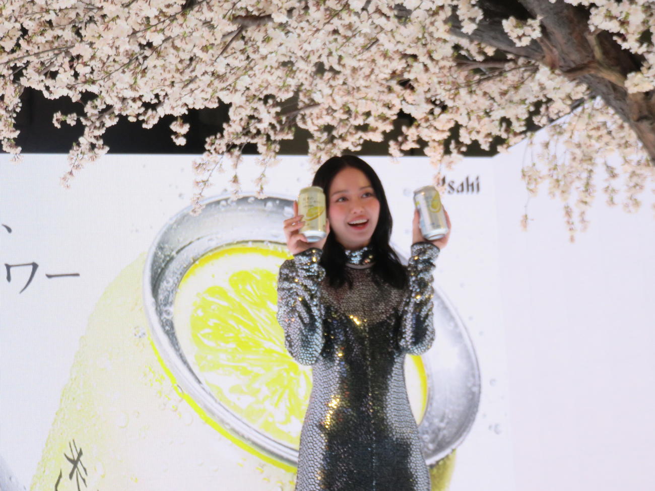 アサヒビール「未来のレモンサワー　THE HANAMI BAR」のプレビューに出席した山本舞香