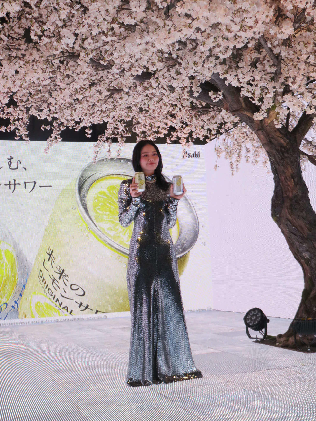 アサヒビール「未来のレモンサワー　THE HANAMI BAR」のプレビューに出席した山本舞香