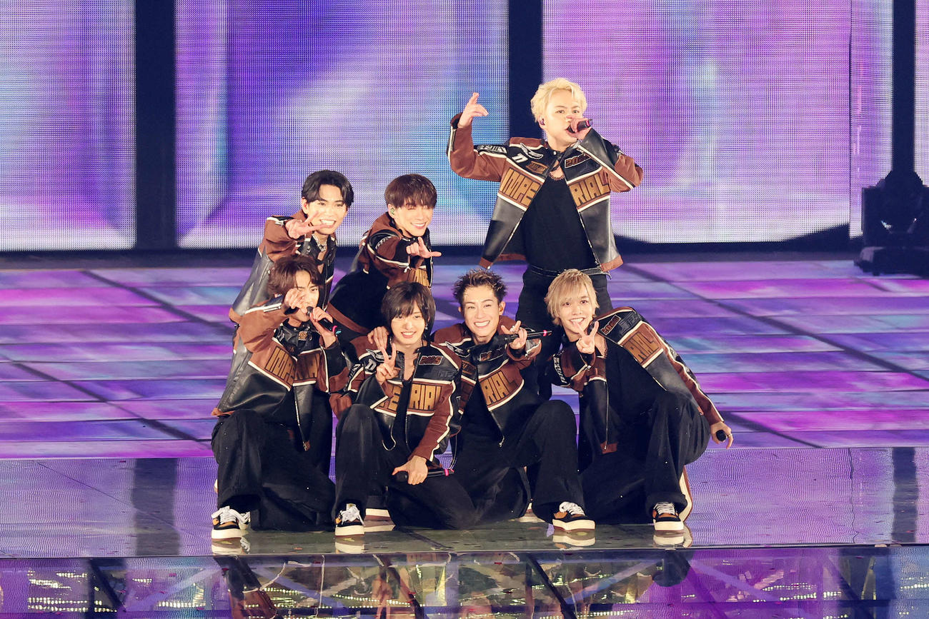 「to HEROes　～TOBE 2nd Super Live～」でパフォーマンスするIMP．（撮影・宮地輝）