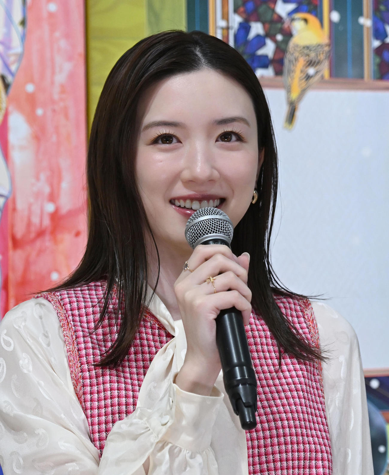 「松山智一展」オープニングセレモニーに登場した永野芽郁（撮影・千葉一成）