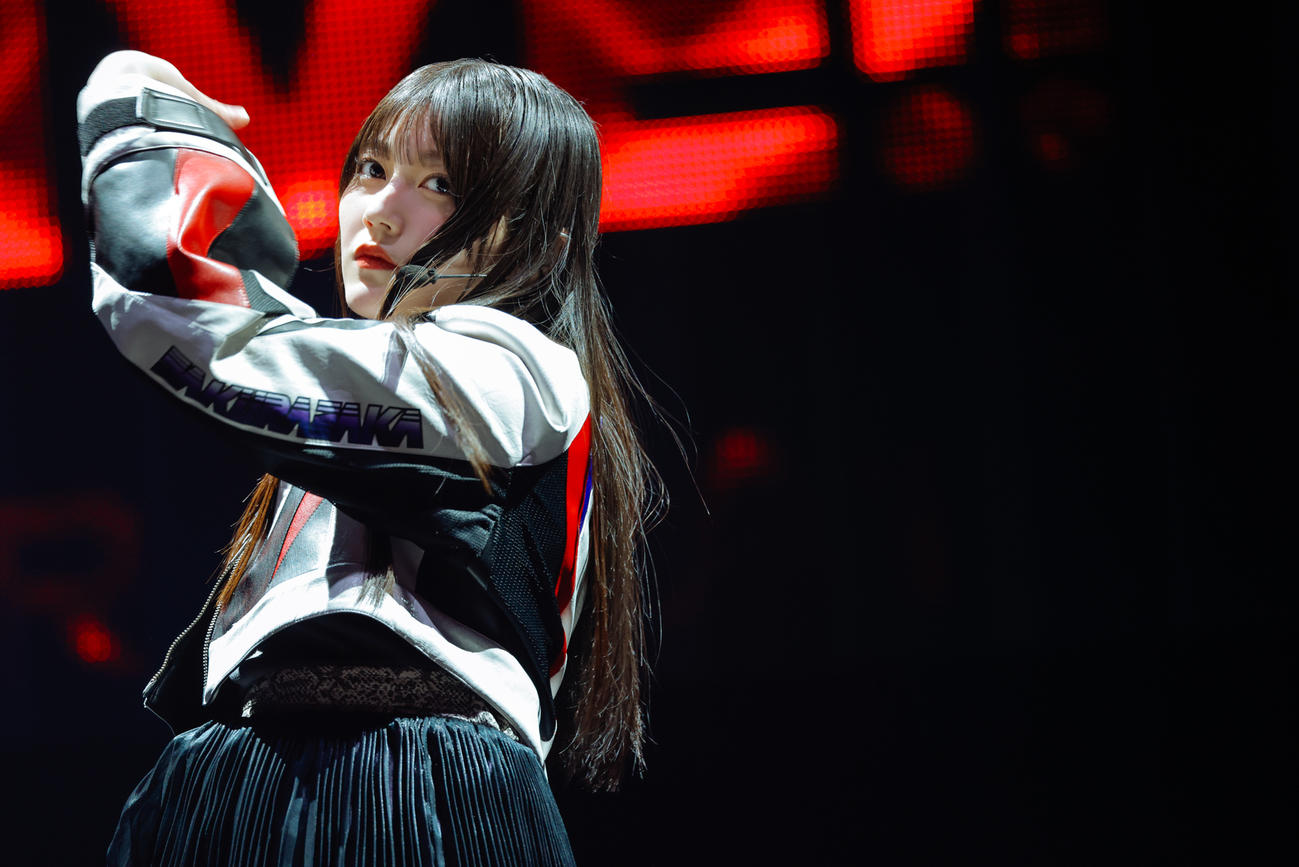 「11th Single BACKS LIVE!!」でパフォーマンスする櫻坂46幸阪茉里乃（撮影・上山陽介氏）