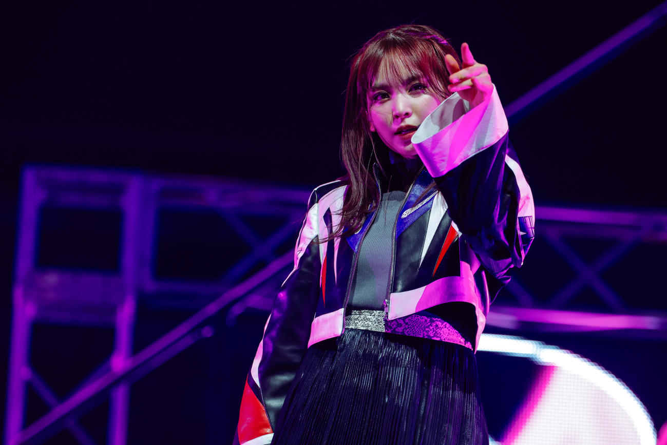 「11th Single BACKS LIVE!!」でパフォーマンスする櫻坂46遠藤理子（撮影・上山陽介氏）