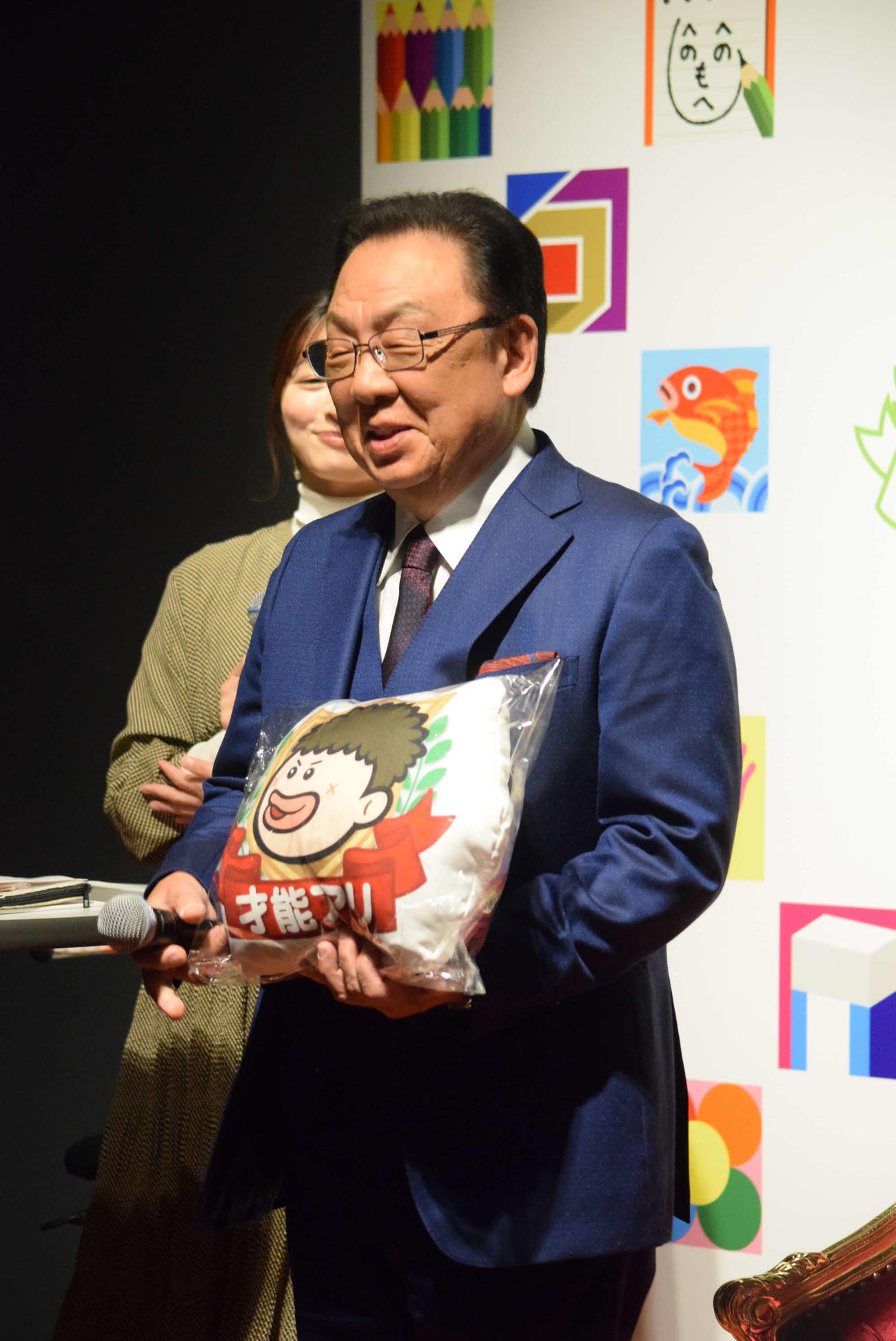 「プレバト才能アリ展」でトークショーを開いた梅沢富美男（撮影・阪口孝志）