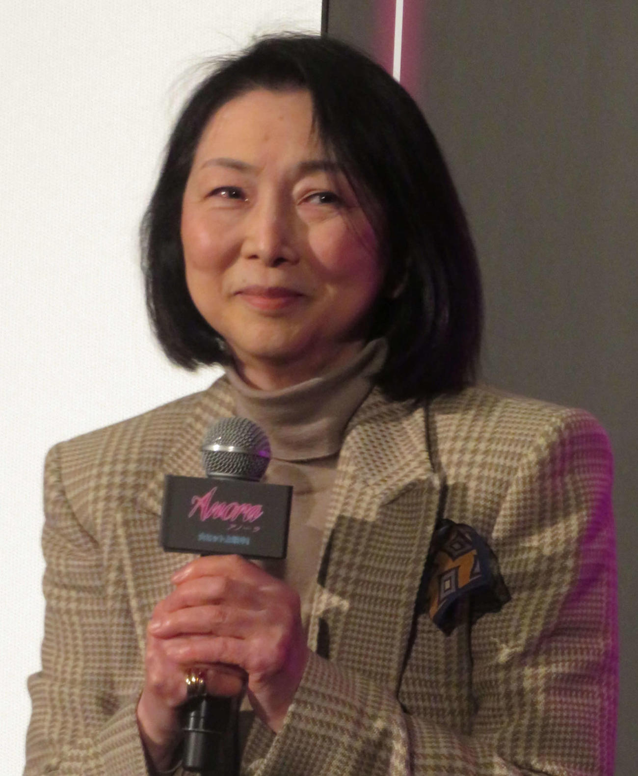 来日記念舞台あいさつに登壇した梶芽衣子
