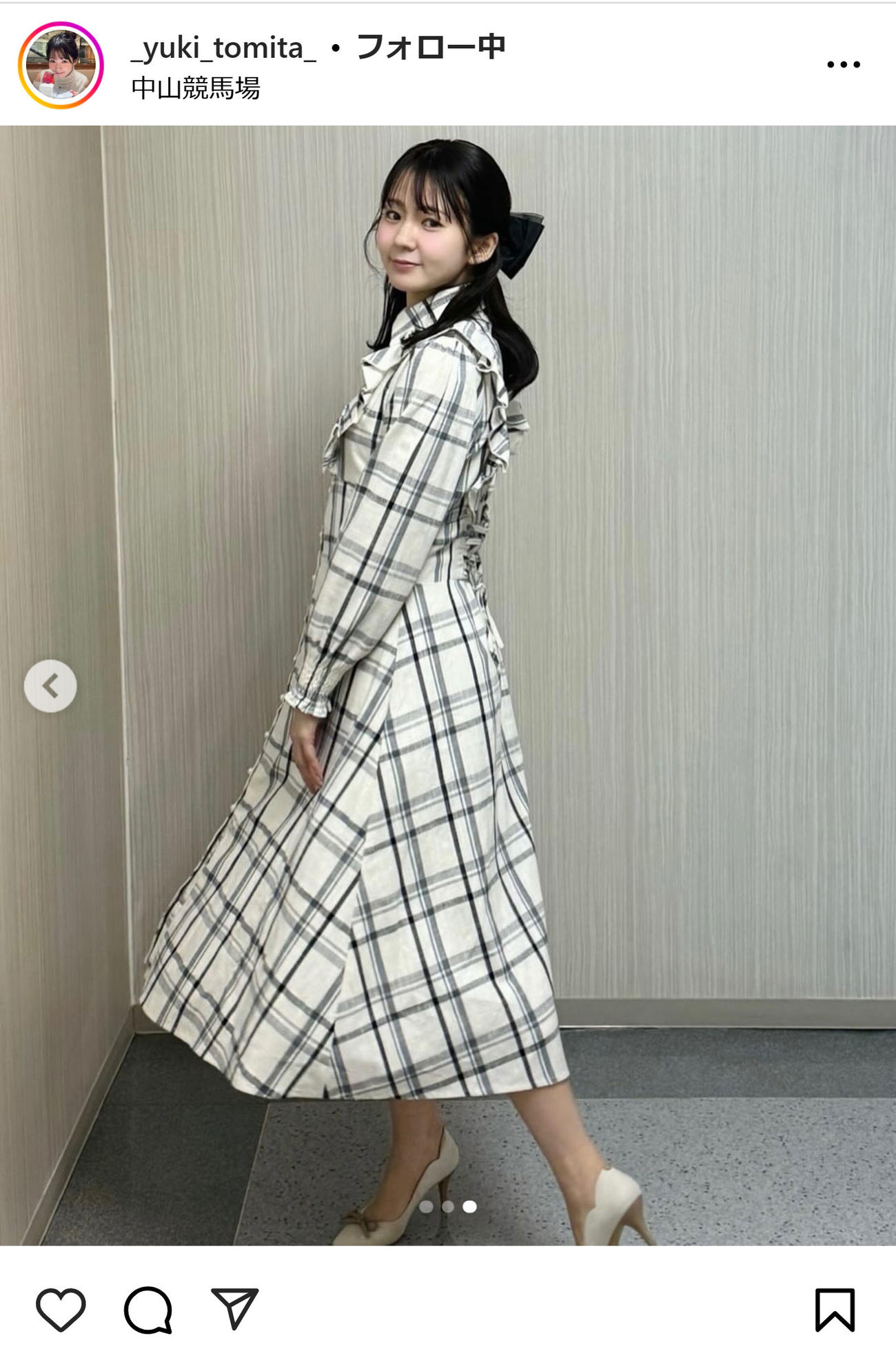 冨田有紀アナのインスタグラムから