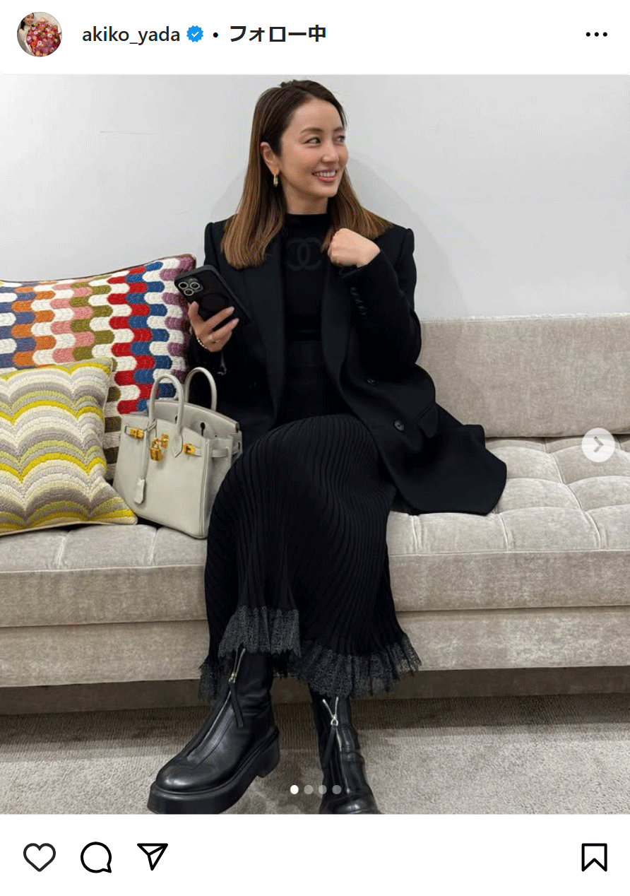 矢田亜希子のインスタグラムから