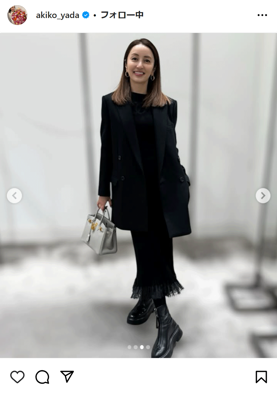 矢田亜希子のインスタグラムから