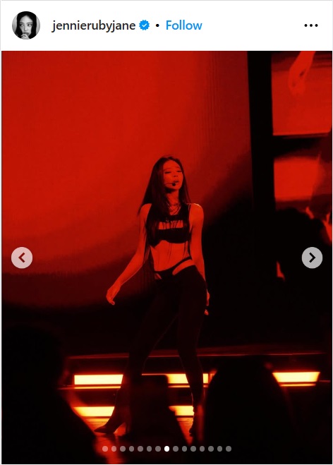JENNIEのインスタグラムから