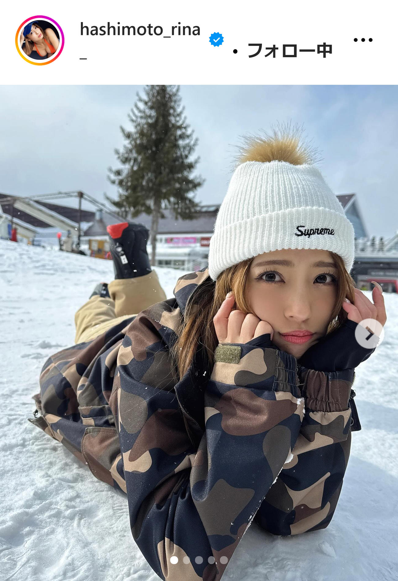 橋本梨菜のインスタグラムから