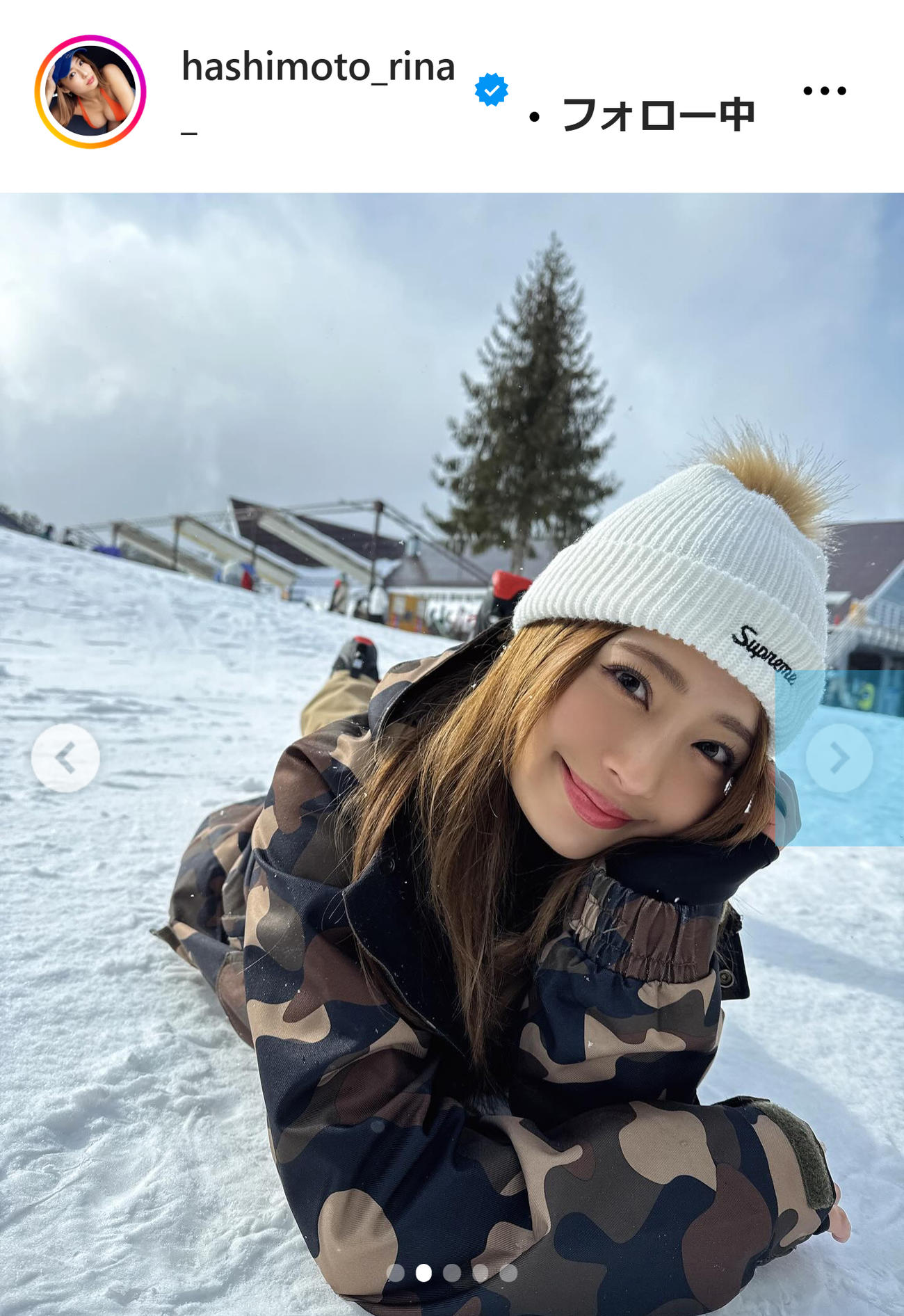 橋本梨菜のインスタグラムから