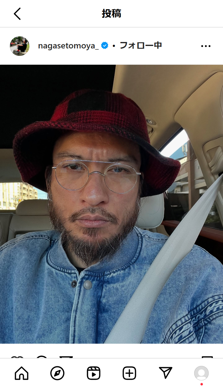 長瀬智也のインスタグラムから
