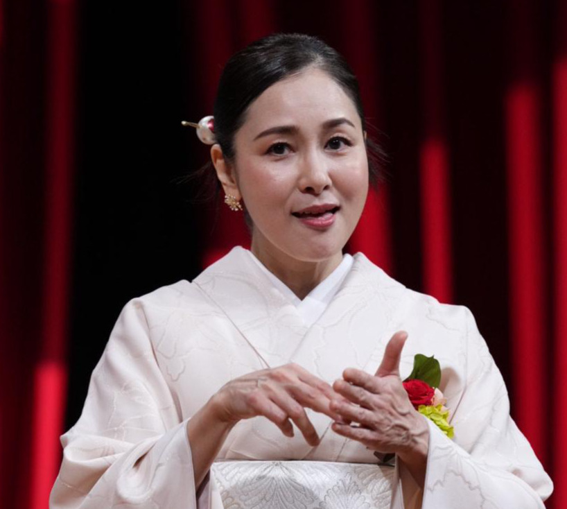 「2024年第98回キネマ旬報ベスト・テン発表＆表彰式」で助演女優賞を受賞した忍足亜希子（2025年2月撮影）