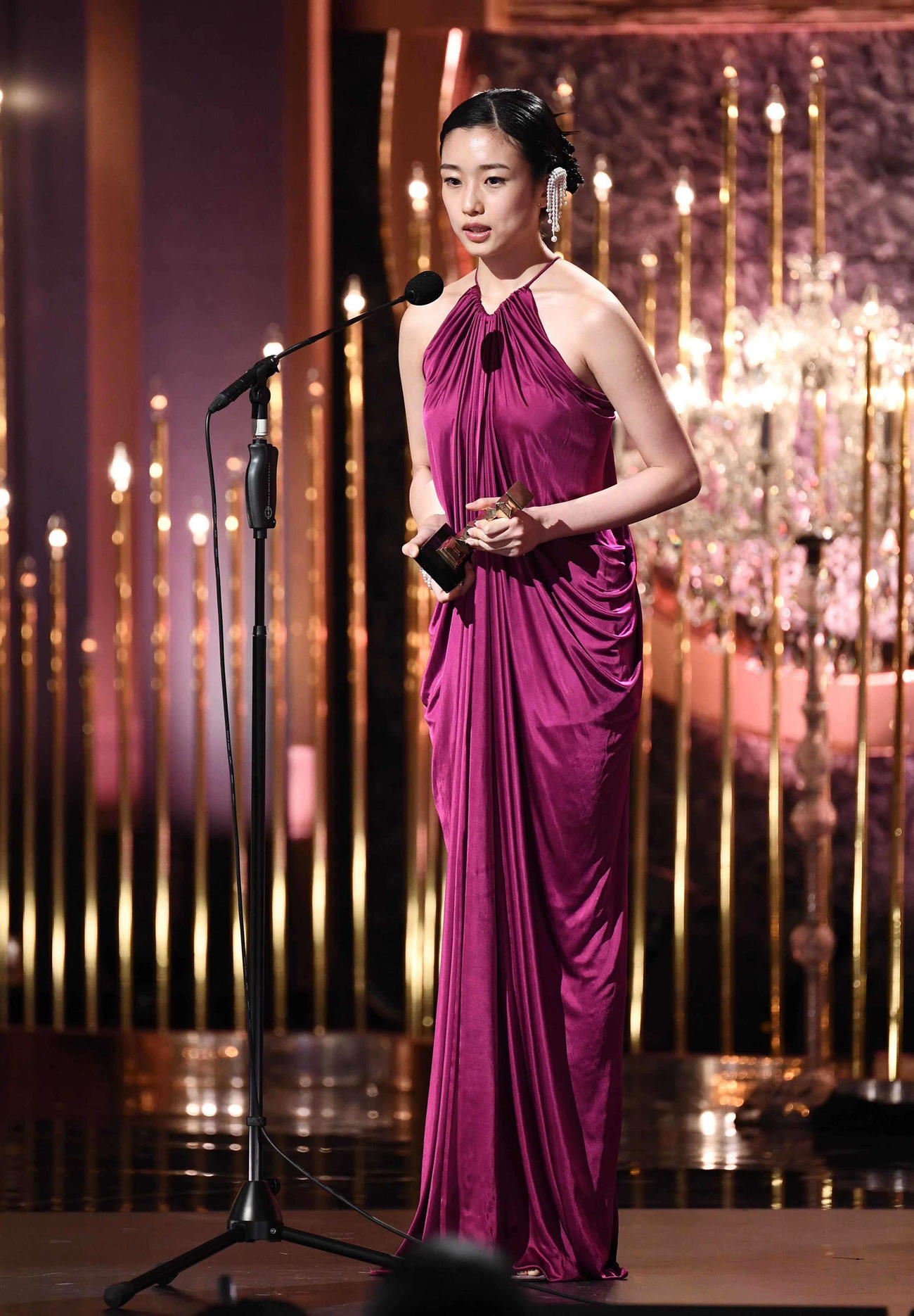 最優秀主演女優賞に輝いた河合優実（代表撮影）