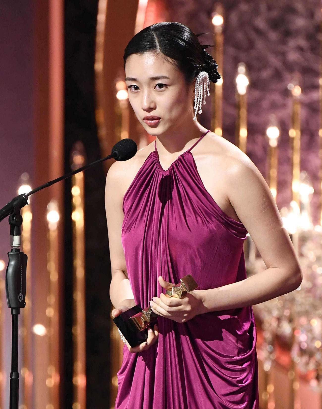 最優秀主演女優賞に輝いた河合優実（代表撮影）