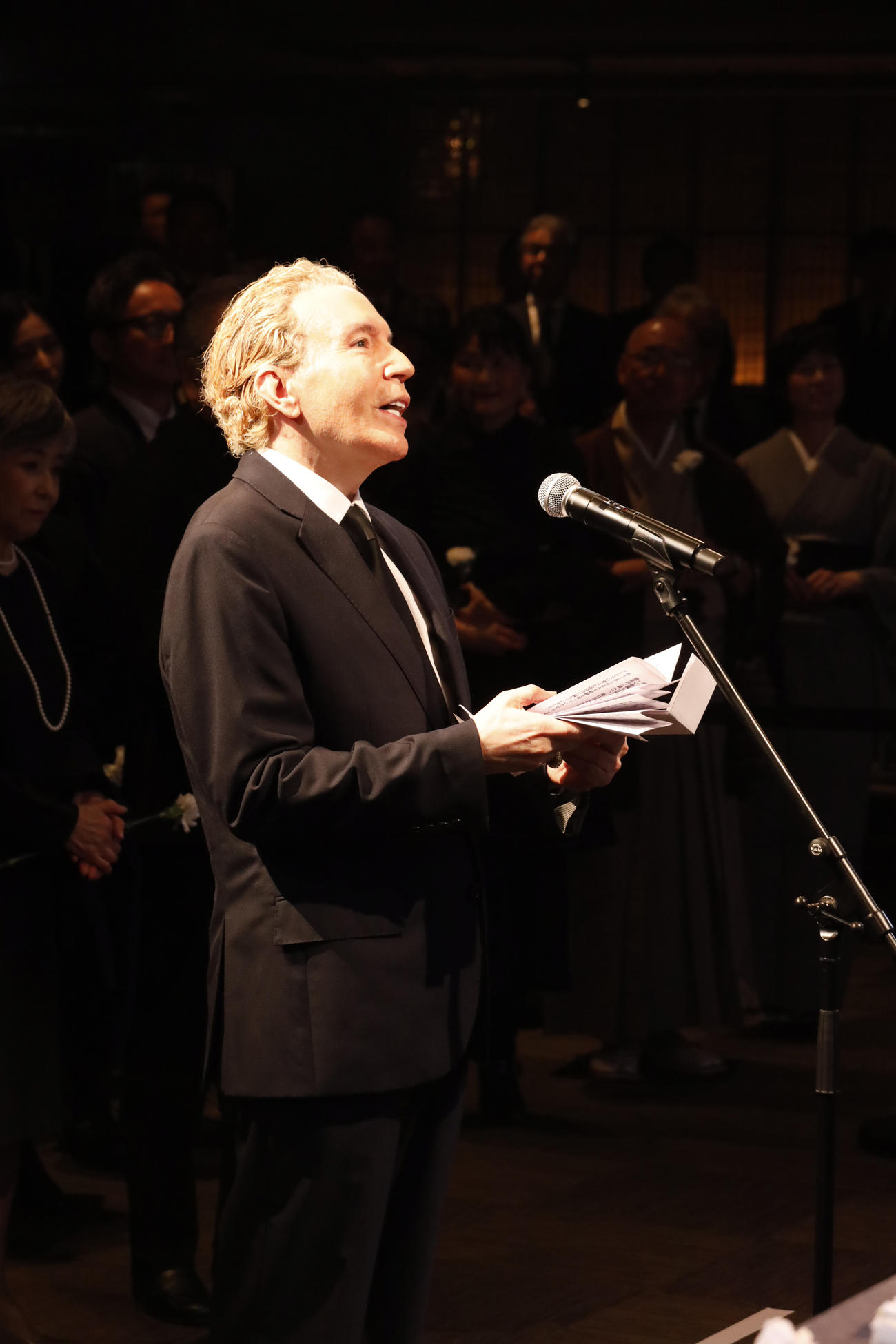 「小倉智昭さんお別れの会」で弔辞を読むデーブ・スペクター