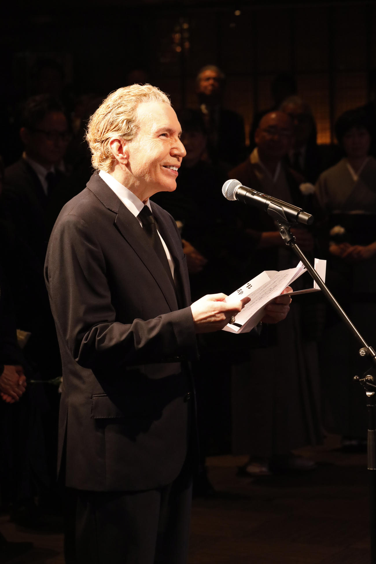 「小倉智昭さんお別れの会」で弔辞を読むデーブ・スペクター