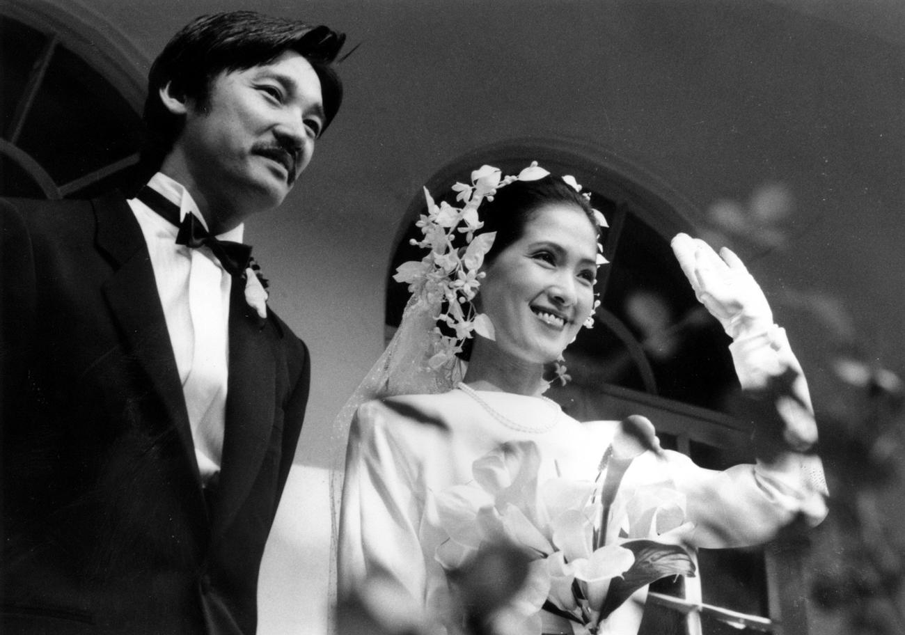 80年5月、結婚式を挙げた萩原健一さんといしだあゆみさん